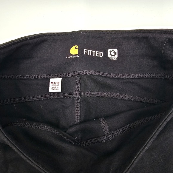 Carhartt Fitted Force Black Cargo Leggings Womens Size M 8 10 Regular - Picture 4 of 5